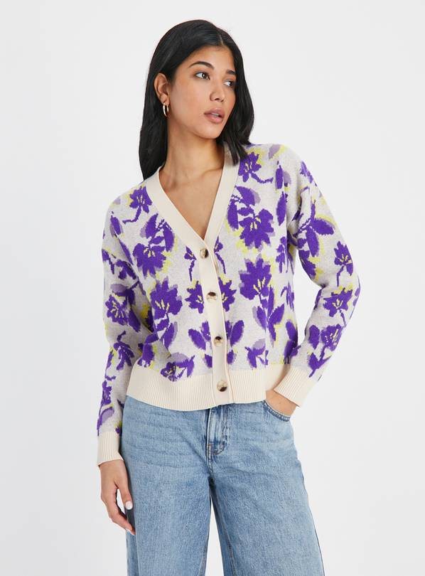 Purple school deals cardigan sainsbury